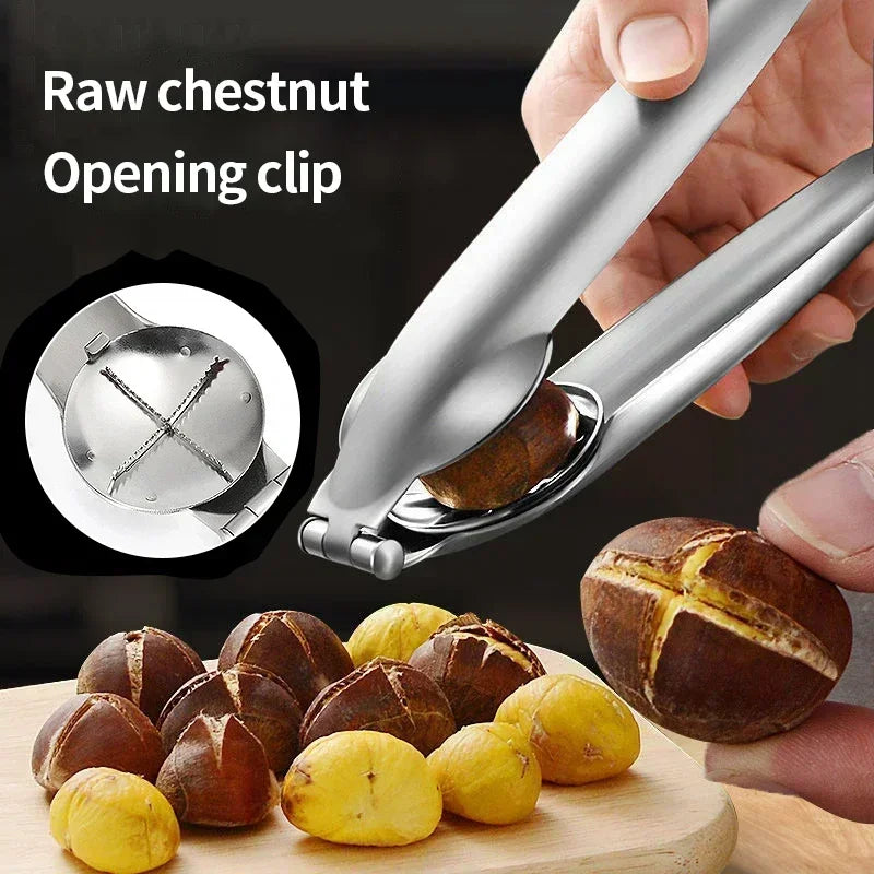 Stainless Steel Chestnut Cutter and Nutcracker