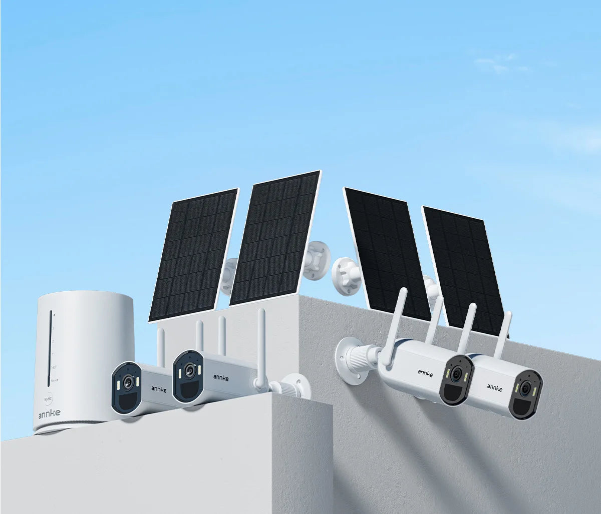 4MP Wireless Outdoor Security Camera Solar Powered, Two-Way Audio, WiFi 6, IP65