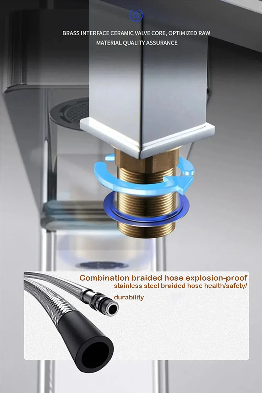 Bathroom Home Waterfall Wash Basin Stainless Steel High And Low Faucet Black Hot And Cold Toilet Wash Basin