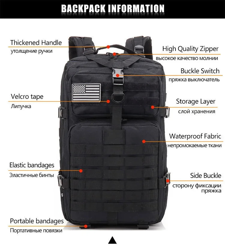 30L/50L Tactical Backpack for Hunting, Hiking and Travel