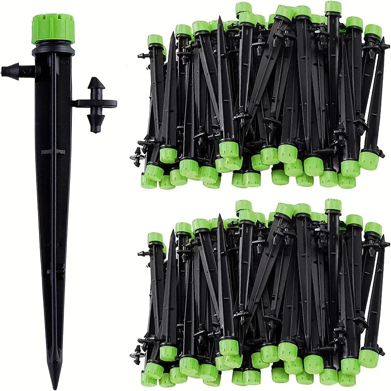 Adjustable Stake Drip Emitter, Black/Green Options