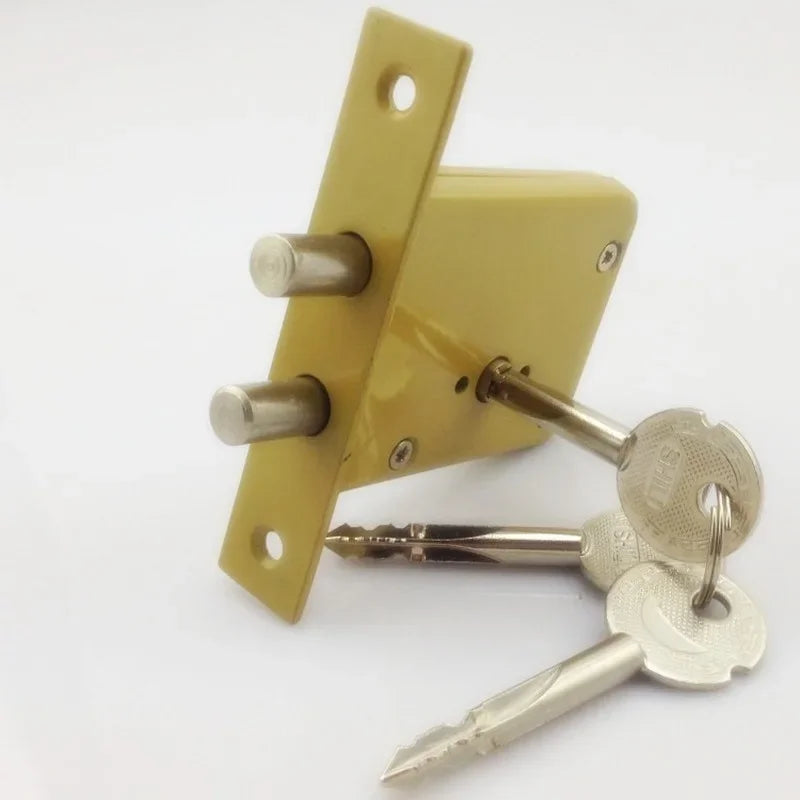 Concealed-Door Steel Box Lock, 72 x 57 x 15 mm