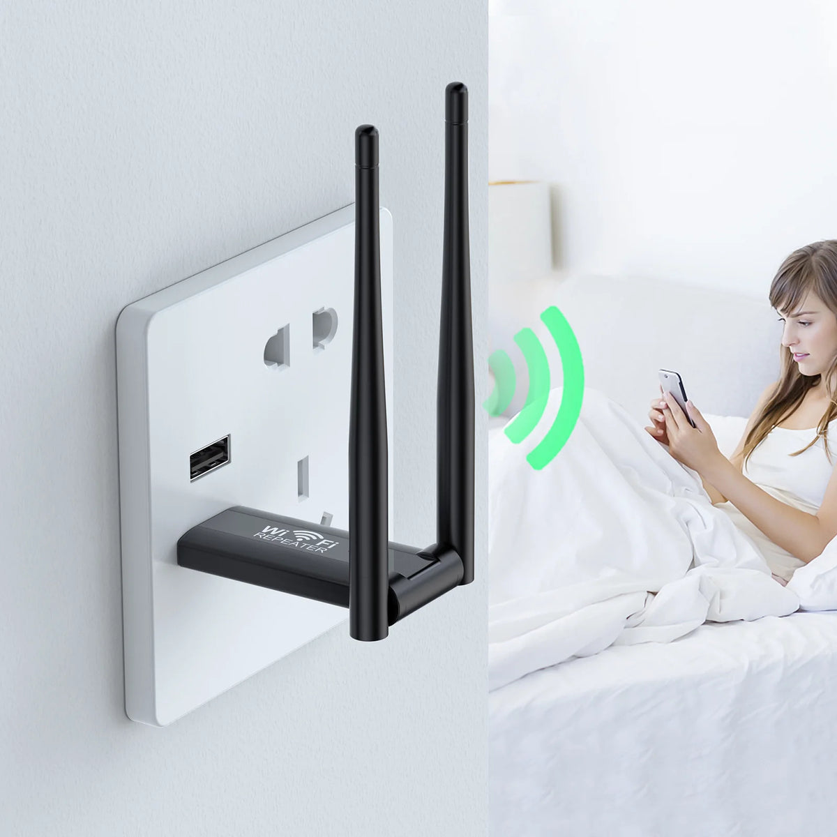 2.4GHz 300Mbps USB Wi-Fi Range Extender