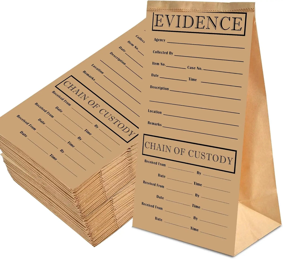 Paper Evidence-Style Bags - 25 Pack