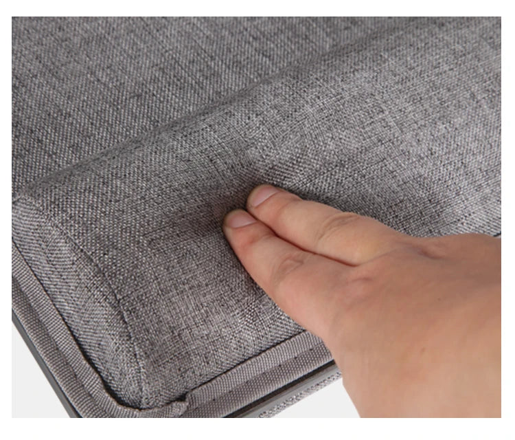 Bamboo Laptop Desk with Mouse Pad & Anti-Slip Grooves