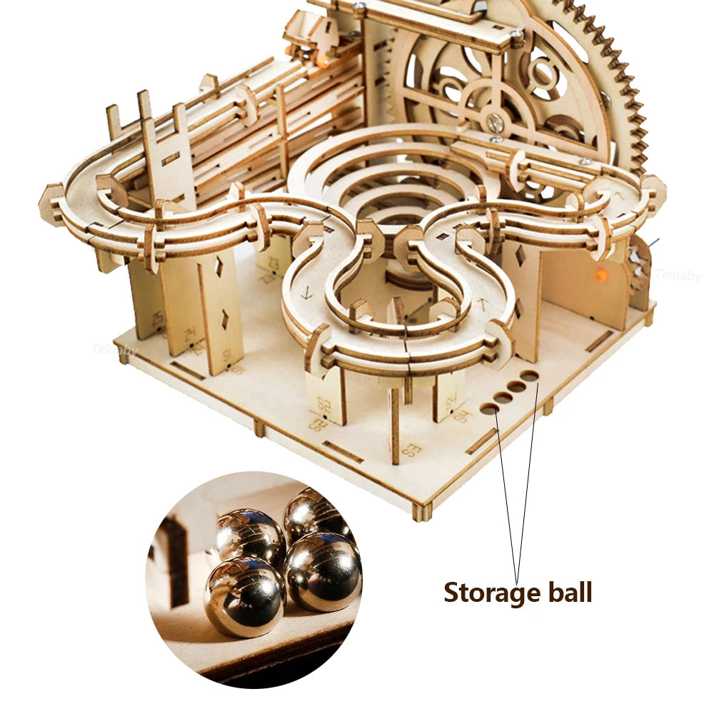 DIY sada 3D puzzle ze dřeva Marble Run