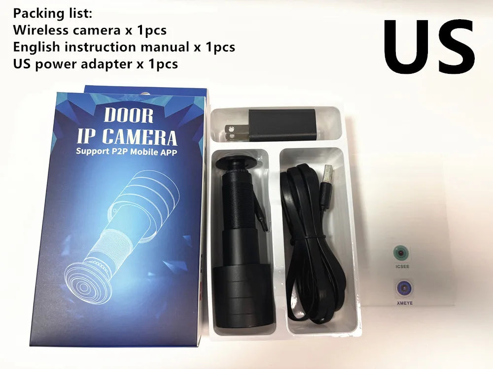 1080P WiFi Peephole Camera Door Viewer with Motion Detection