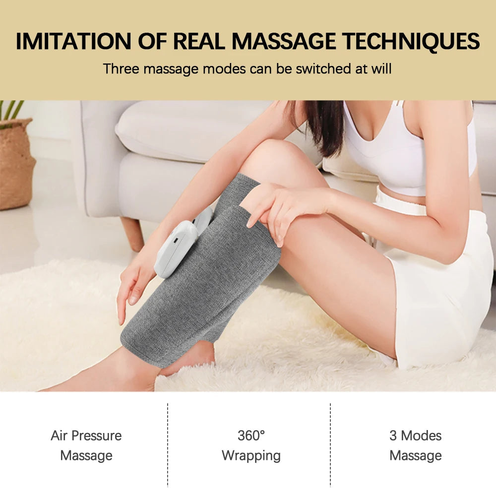Eletric 360° Air Pressure Calf Massager Wireless Leg Massage 3 Mode Airbag Compresstion Relax Foot Calf Muscle Relieve Fatigue