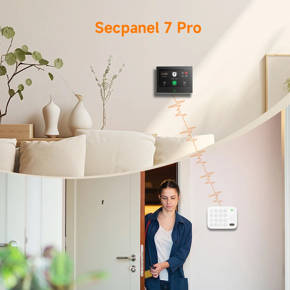 Teclado Táctil Inalámbrico LoRa Inteligente Staniot, 500 m de alcance de transmisión, Etiqueta RFID compatible con Secpanel 7 Pro, Panel de Control de Alarmas, Accesorios de Seguridad para el hogar