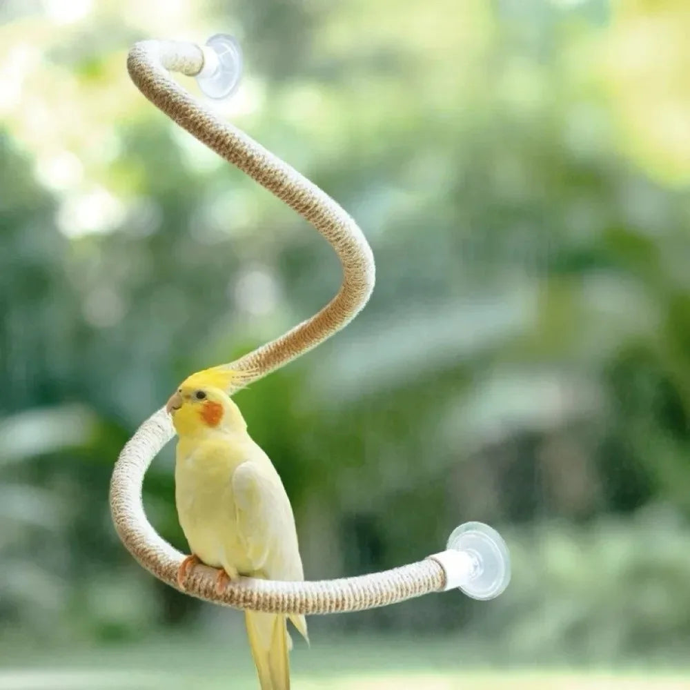 Bendable Rope Bird Perch with Suction Cups