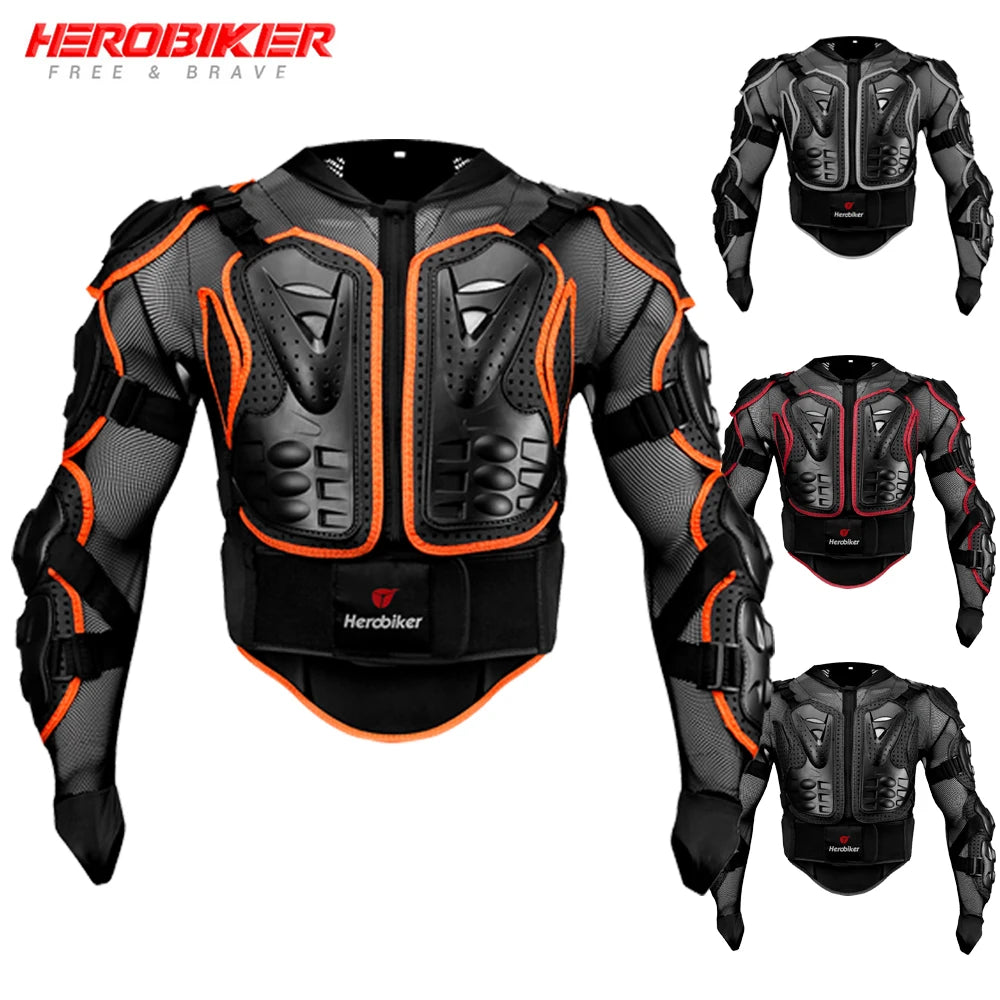 Motorcycle Full Body Armor Jacket with Spine Chest Protection