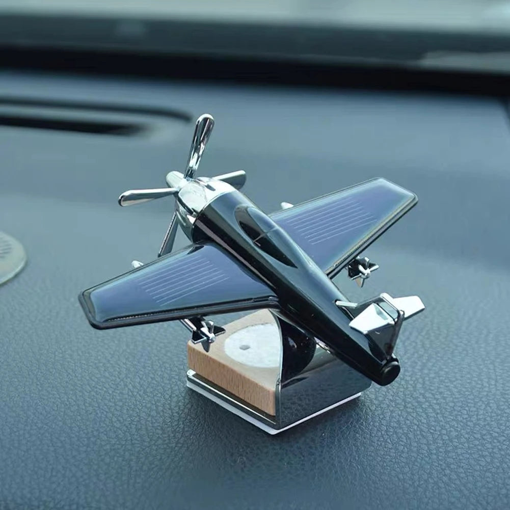 Car interior accessories solar airplane model center console decoration air freshener