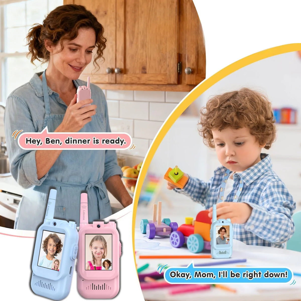 Talkies-walkies vidéo rechargeables, paire