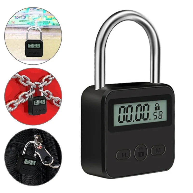 Rechargeable Timer Padlock with LCD