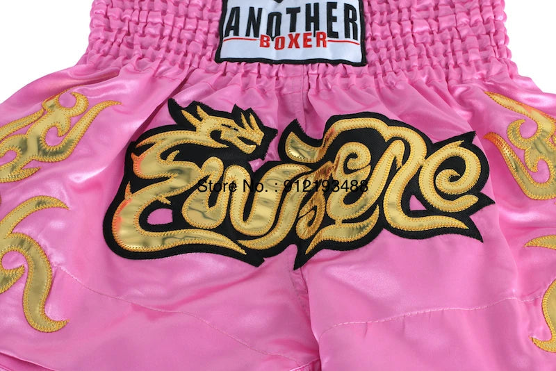 Muay Thai Shorts 2024 New Boxing Shorts Women Men Child Embroidery Kickboxing Training Pants Sanda Martial Arts Fight Equipment
