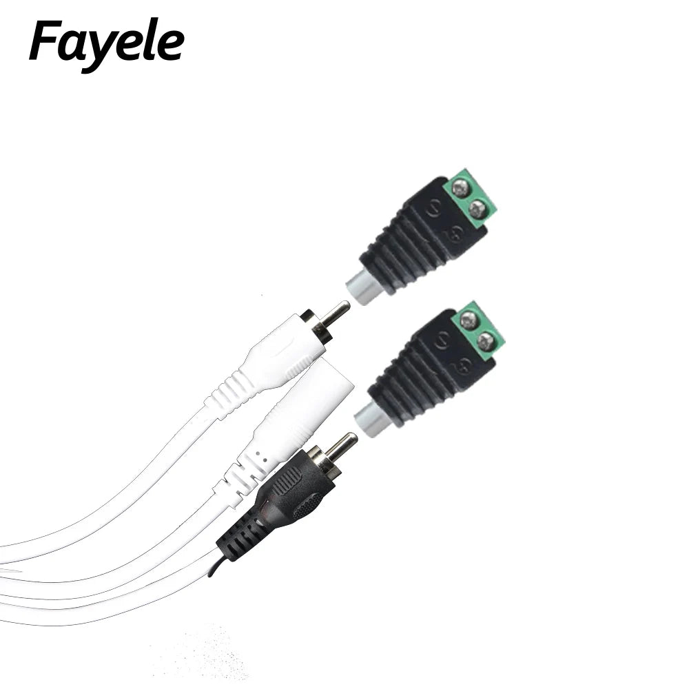 CCTV Audio Monitoring Speaker Horn Microphone Mic Pickup for Hikvision Camera DVR RCA Audio DC12V Security Audio Surveillance