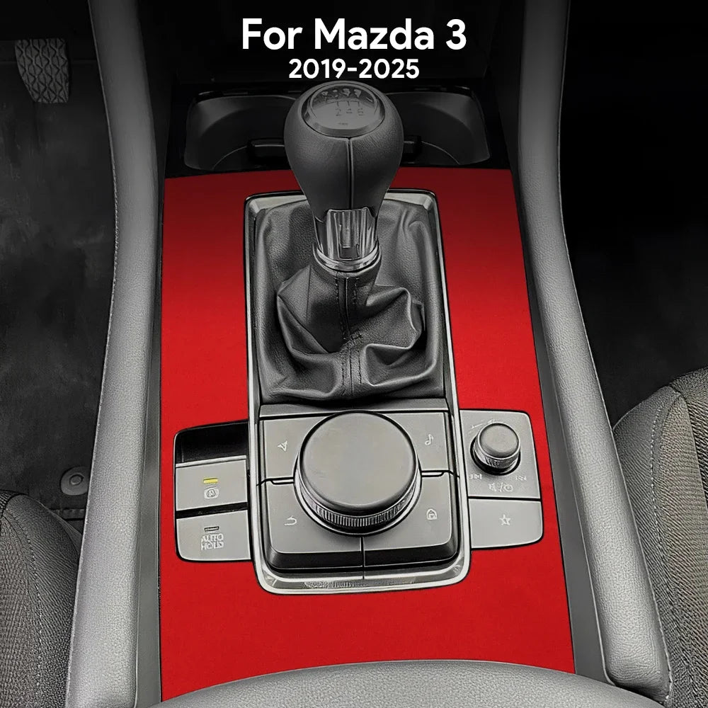 Suede Gear Shift Panel Sticker for Mazda 3 Axela 2019-2025