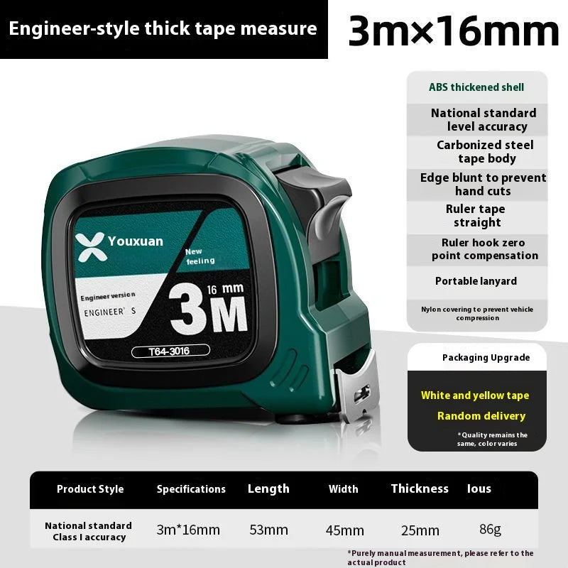 Metrische oprolbare rolmaat, 3m, 5m of 8m