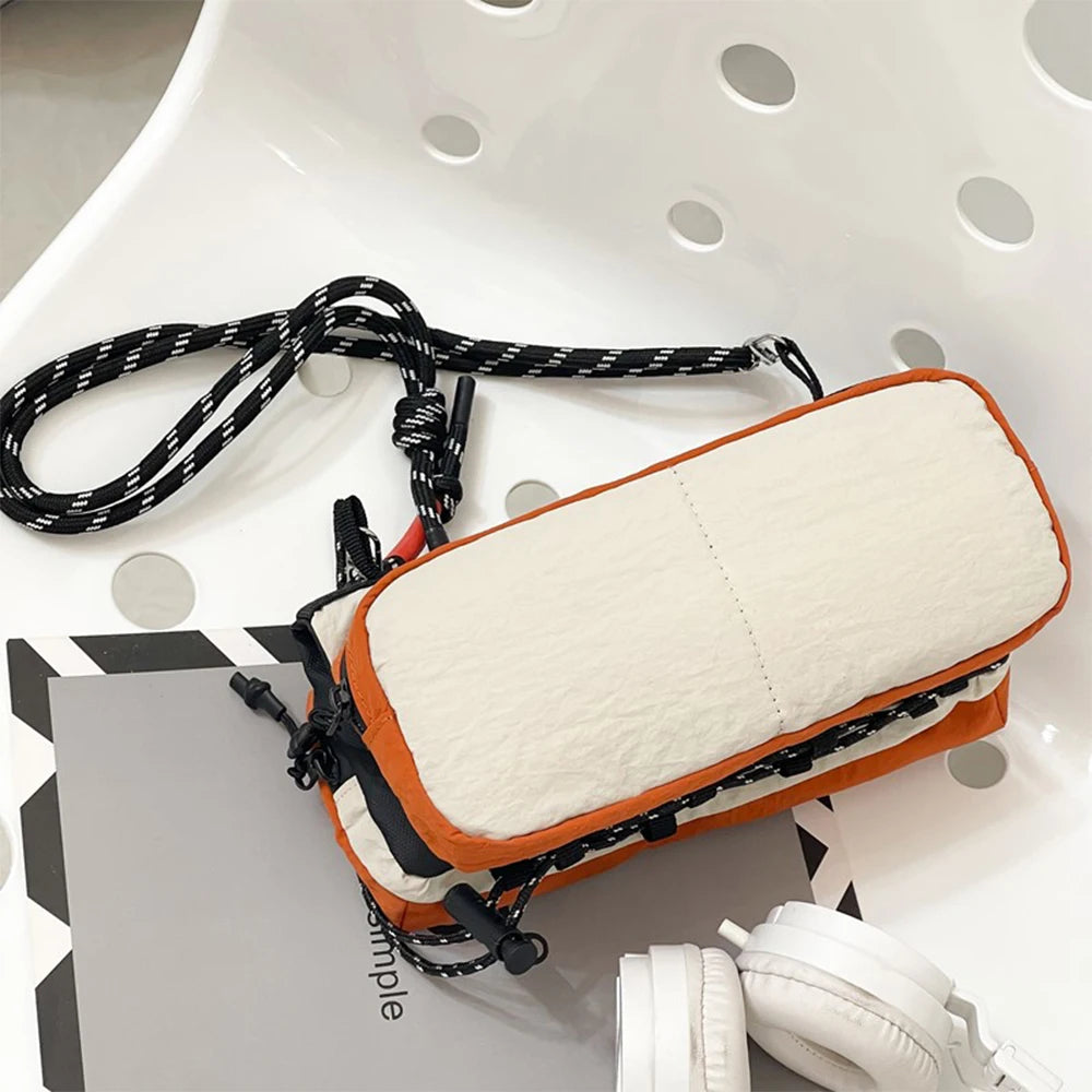 Nylon Crossbody Water Bottle Bag, Lightweight Shoulder Sling