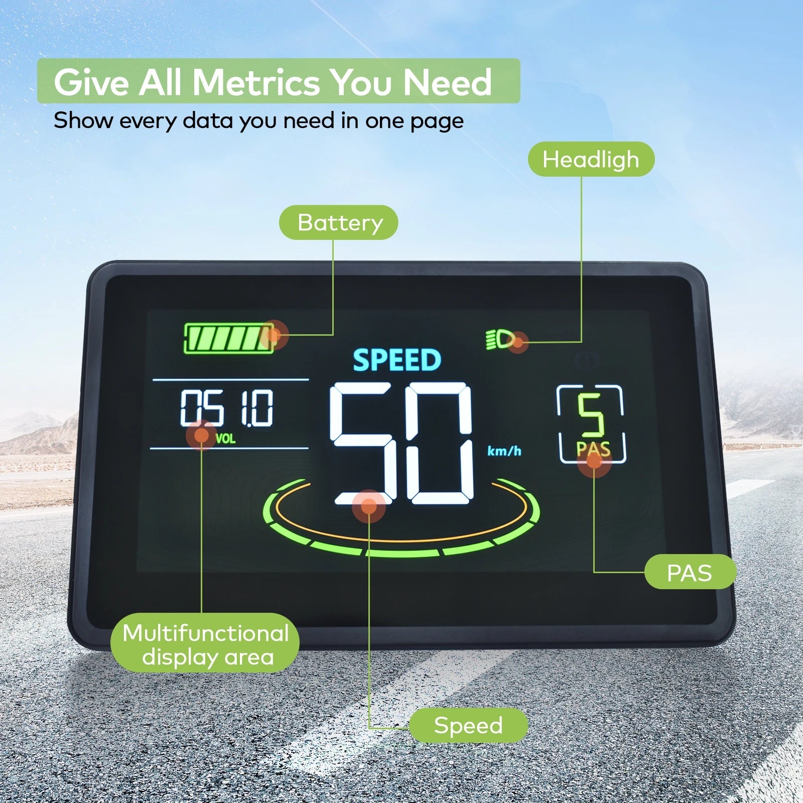 H6C Bicycle Computer Large Screen Led Cycling Computer Odometer Accurate Waterproof Bicycle Speedometer E Bike Accessories