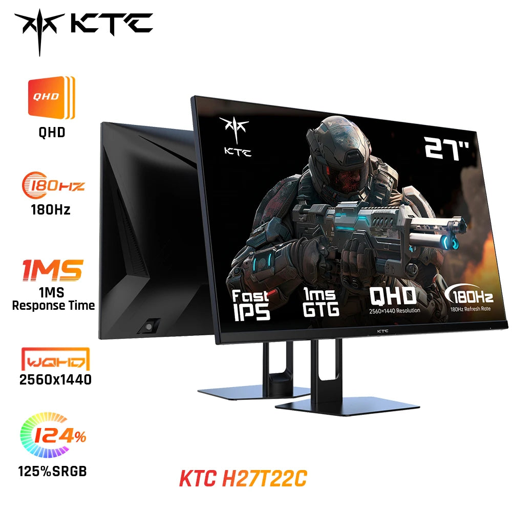 KTC H27T22C 27" Gaming Monitor 180Hz QHD Fast IPS