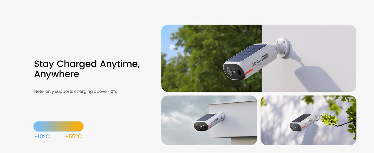 Dekco 3MP Solar Camera System 4 Cam Kit Wireless Camera System Outdoor 5000mAh Battery Wifi Camera AI Detection CCTV Camera Set