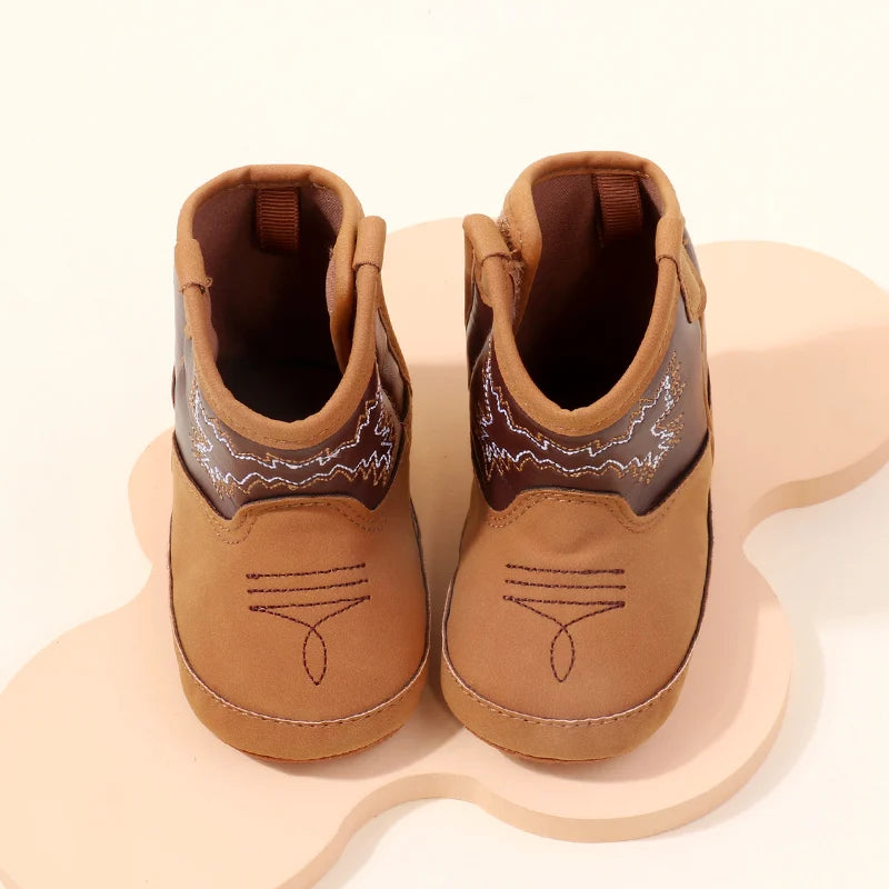 Baby Prewalking Shoes Soft PU & Cotton Boots