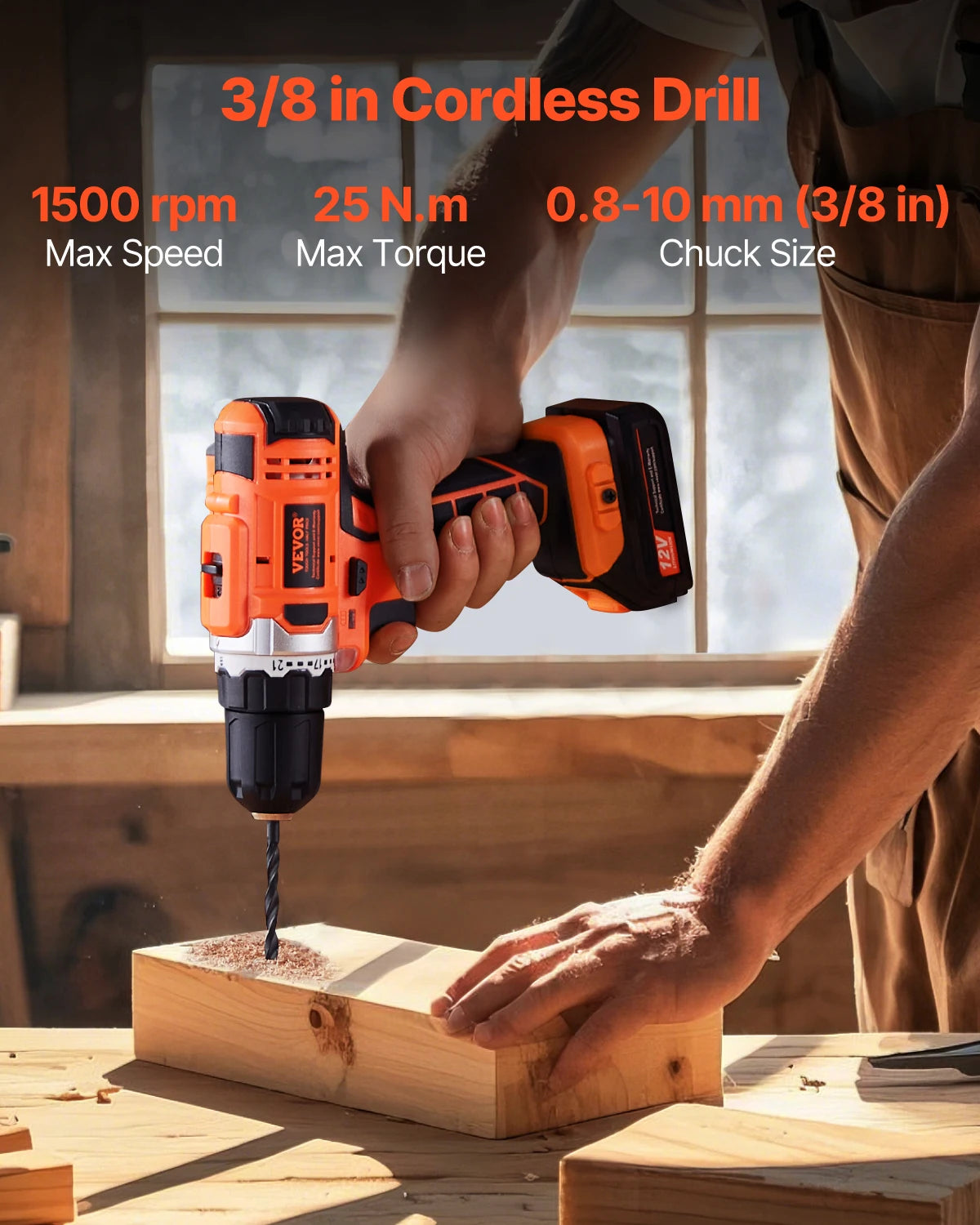 Cordless Drill & Impact Driver Combo Kit with Batteries and Charger