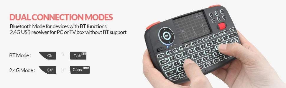 I4 Mini Wireless Keyboard with Touchpad