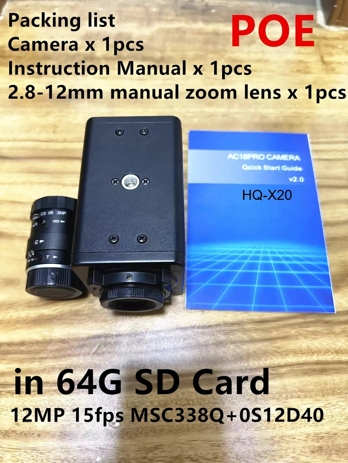 Caméra IP de sécurité 6K 4K avec POE, RTSP, RTMP et détection de mouvement
