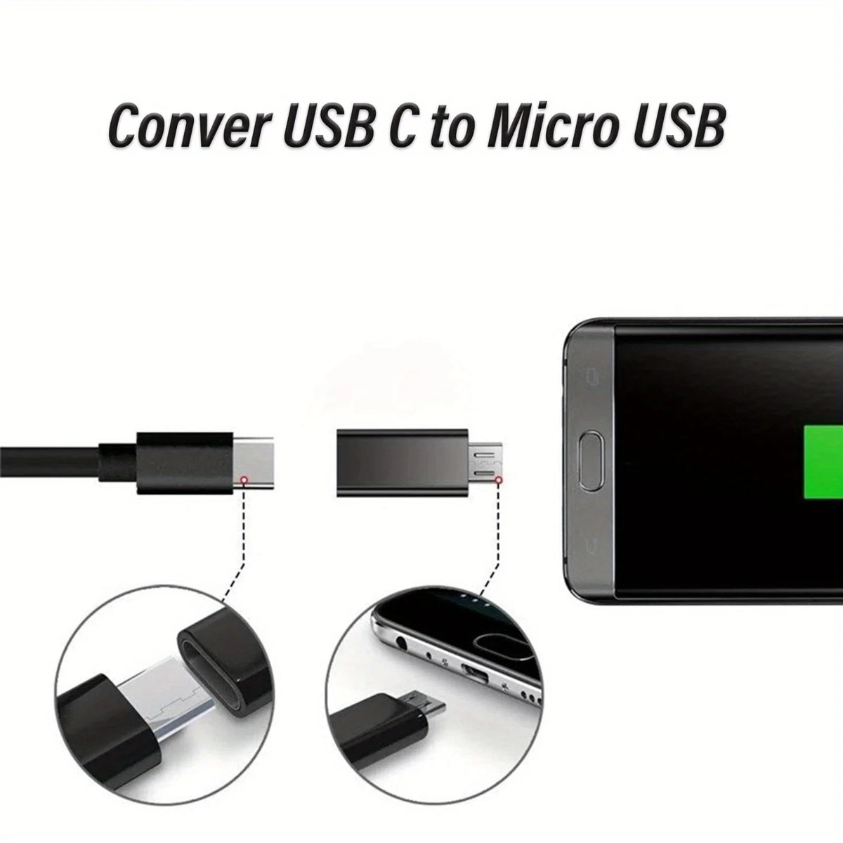 8er Pack USB 3.0 Typ C Weiblich zu USB Männlich Adapter OTG Micro USB zu USB-C Konverter Anschluss für Laptop Smartphone