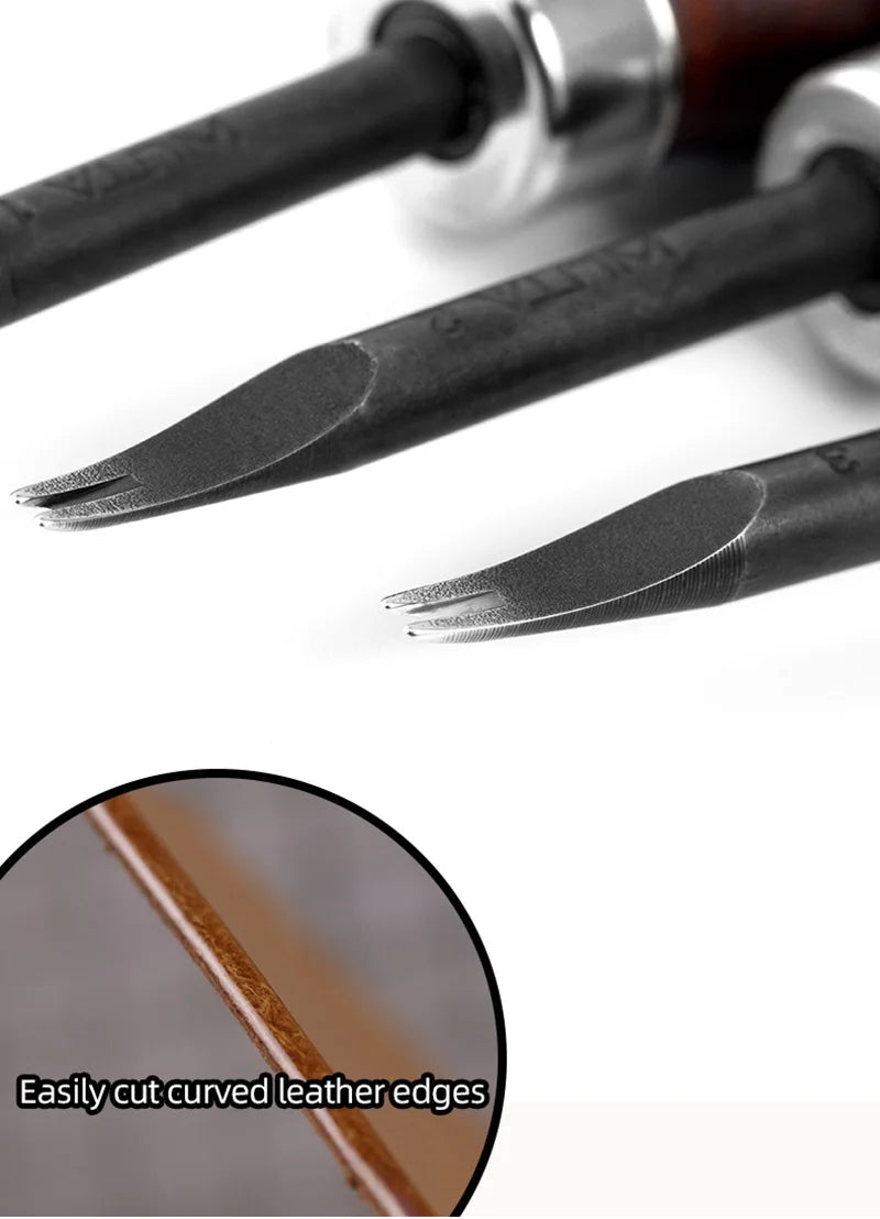 Wooden-Handle Leather Edge Beveler