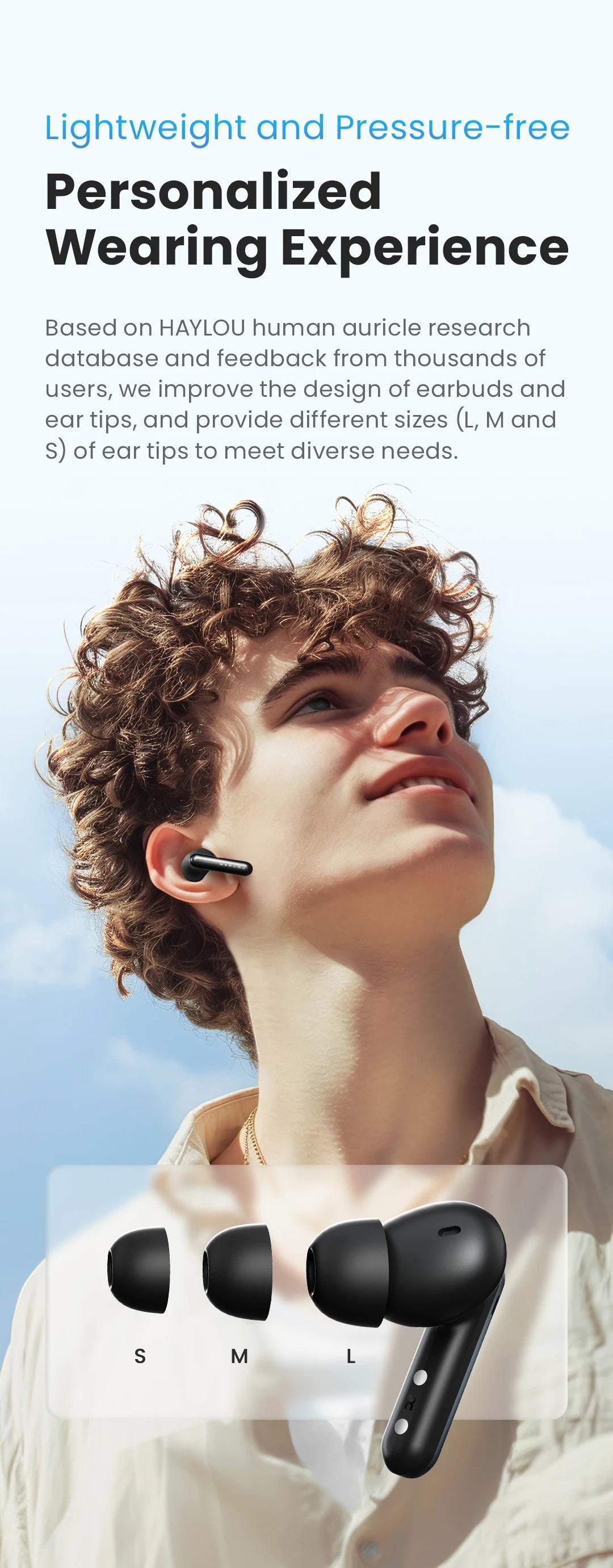 HAYLOU Mori Pro Bluetooth 5.4 Earbuds with ANC