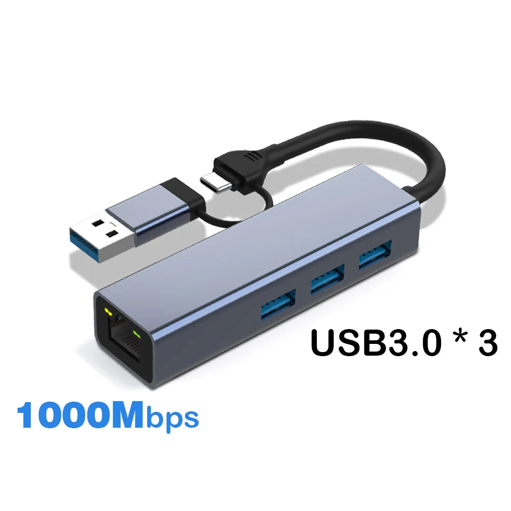 USB Ethernet Adapter and Hub, Connection Options