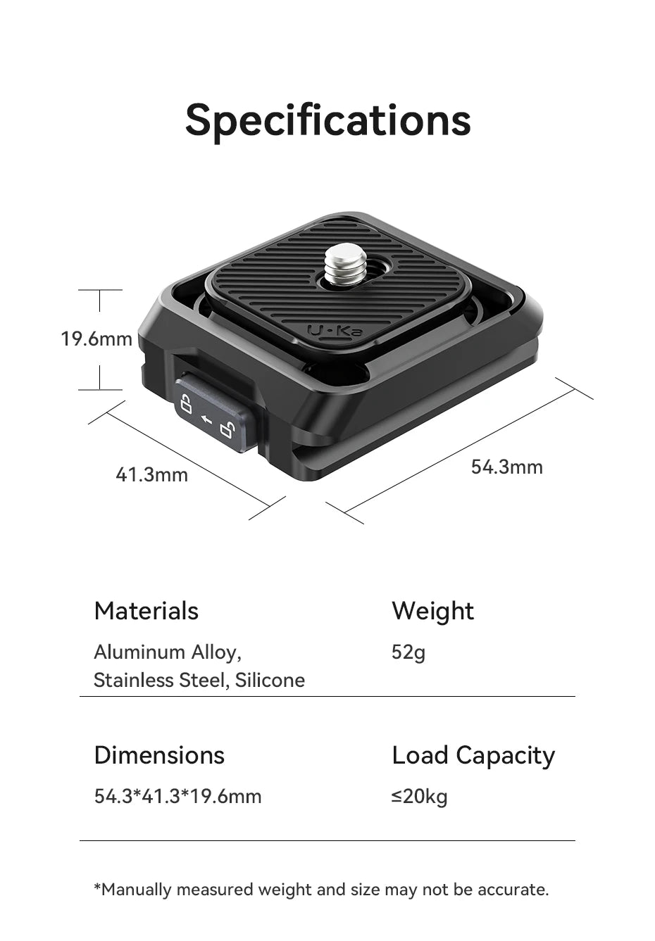 Quick Release Camera Mount Plate & Base Kit for Fast Setup