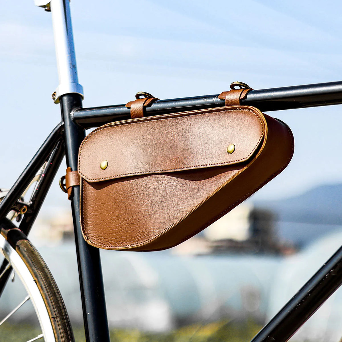 Slim Bicycle Frame Bag with Adjustable Strap Positions
