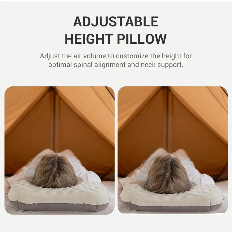 Camping Inflatable Pillow for Neck and Lumbar Support