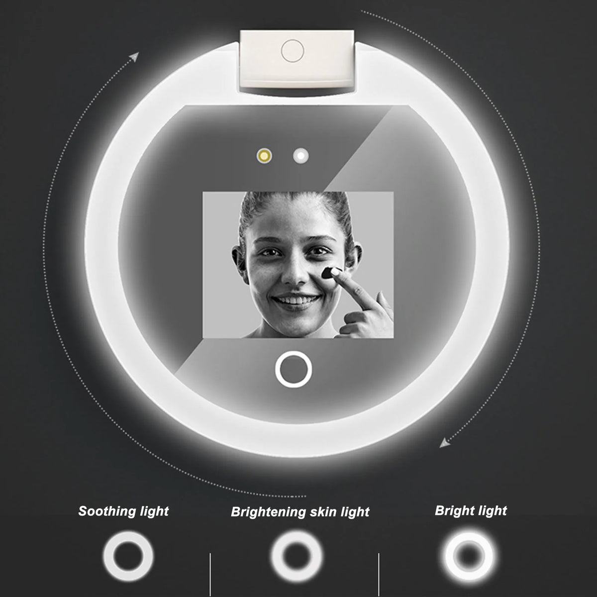 Illuminated UV Camera Makeup Mirror