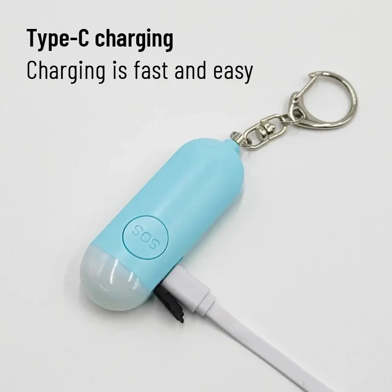 Alarme personnelle rechargeable USB-C avec LED