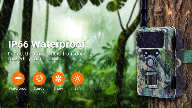 4G LTE Trail Camera with App Control, 2.7K Night Vision