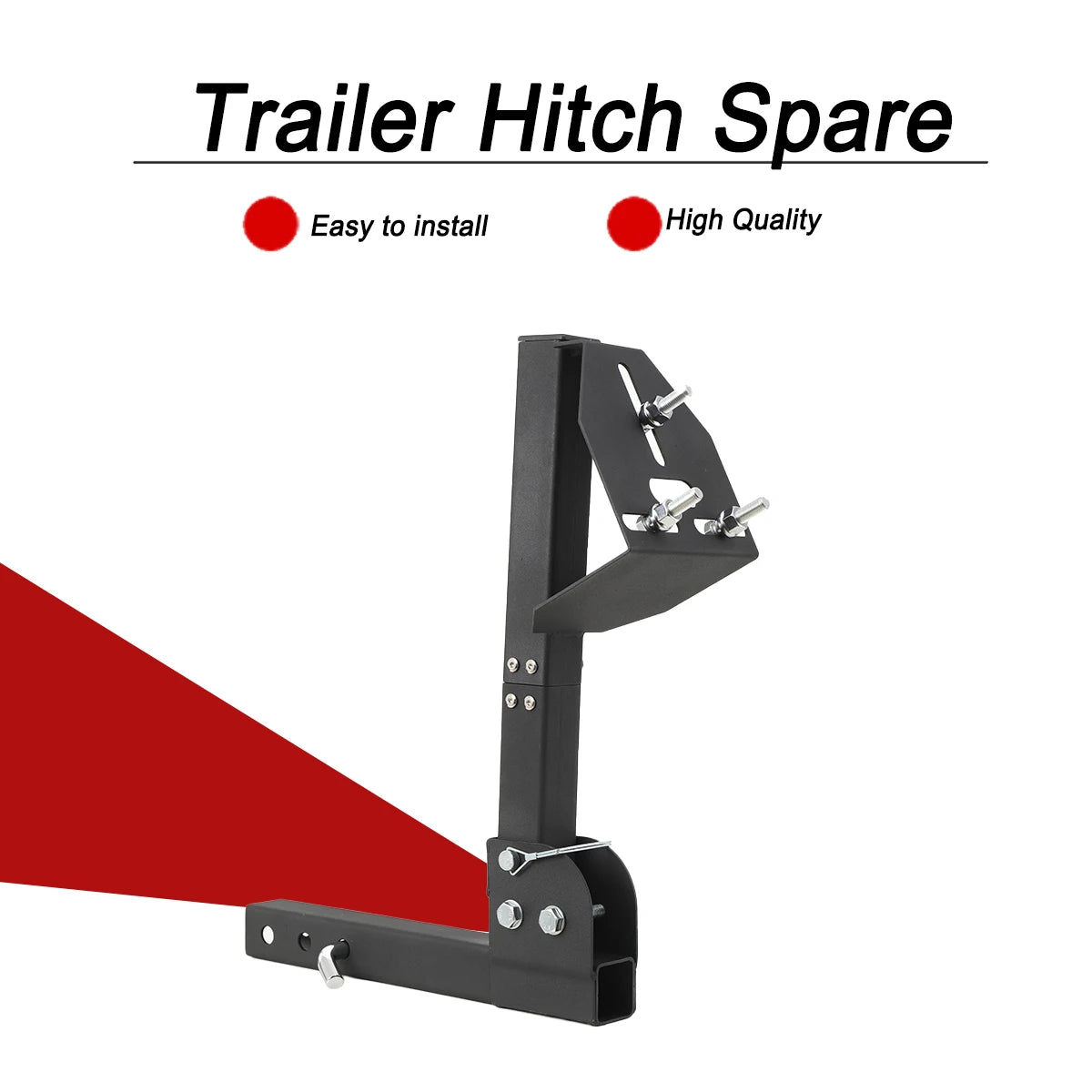 Släpankare, extra mutterbara trailerhängare; extra däckhållare för 4-6-lugs trailer, fällbar däckhållare