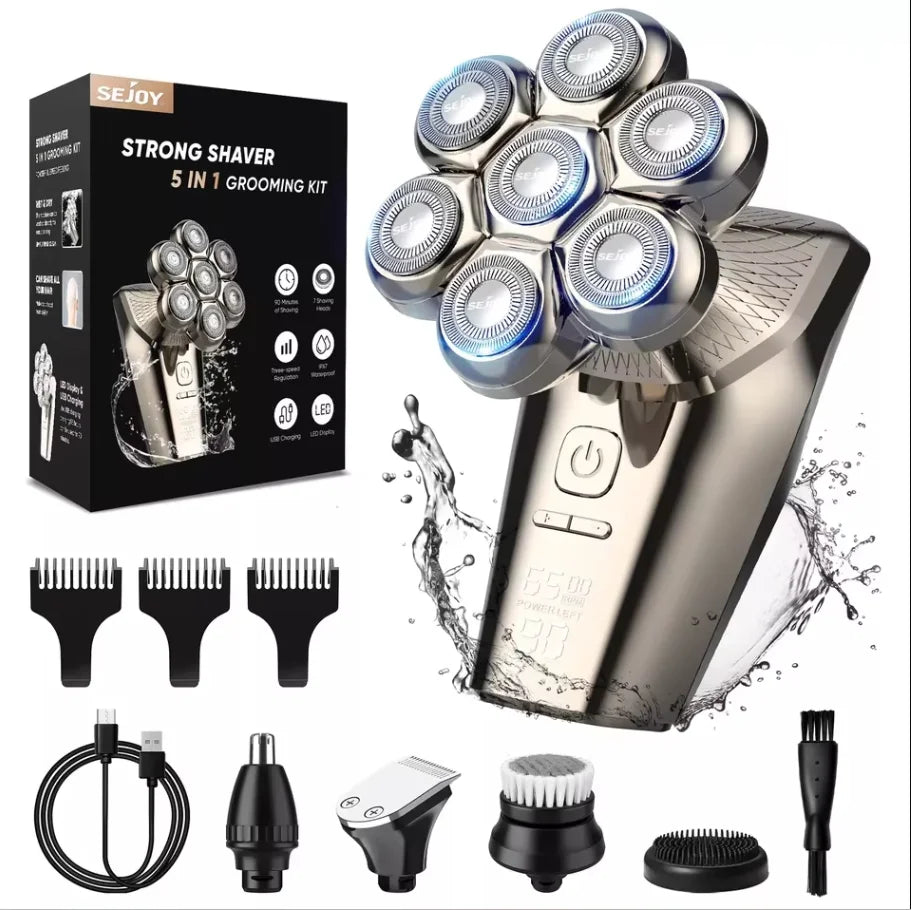 Electric Shaver for Men 5‑in‑1 Grooming Kit