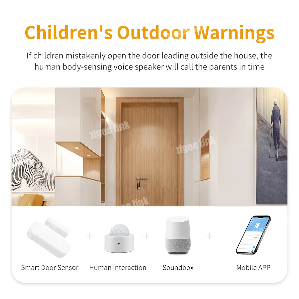 Zigbee 3.0 kontakt na dvere a okná