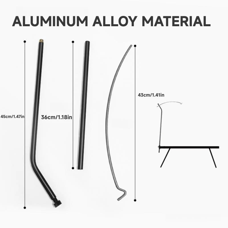 Adjustable Camping Lamp Stand Hook with 360° Positioning