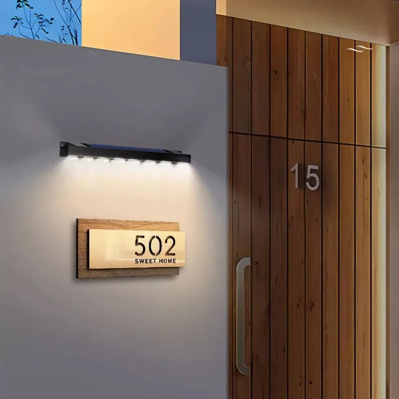 Solar Wall Accent Lights, 4/8-LED Options