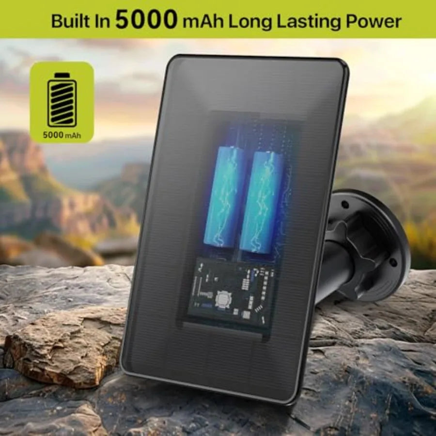 Trail Camera Solar Panel with 5000mAh Battery and IP66 Protection