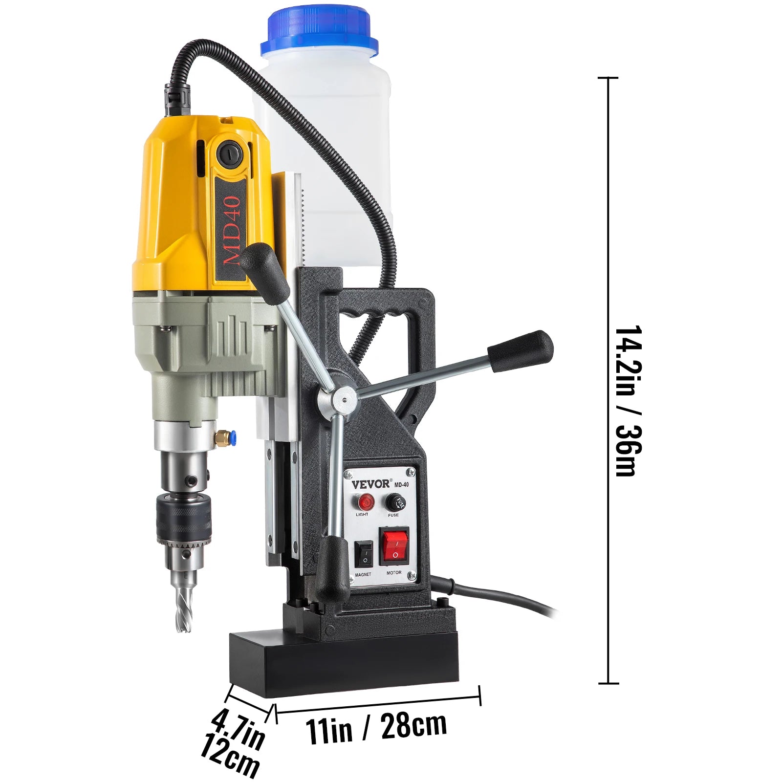 Magnetická vrtačka 1100W s podstavcem 12000N a kapacitou 40 mm