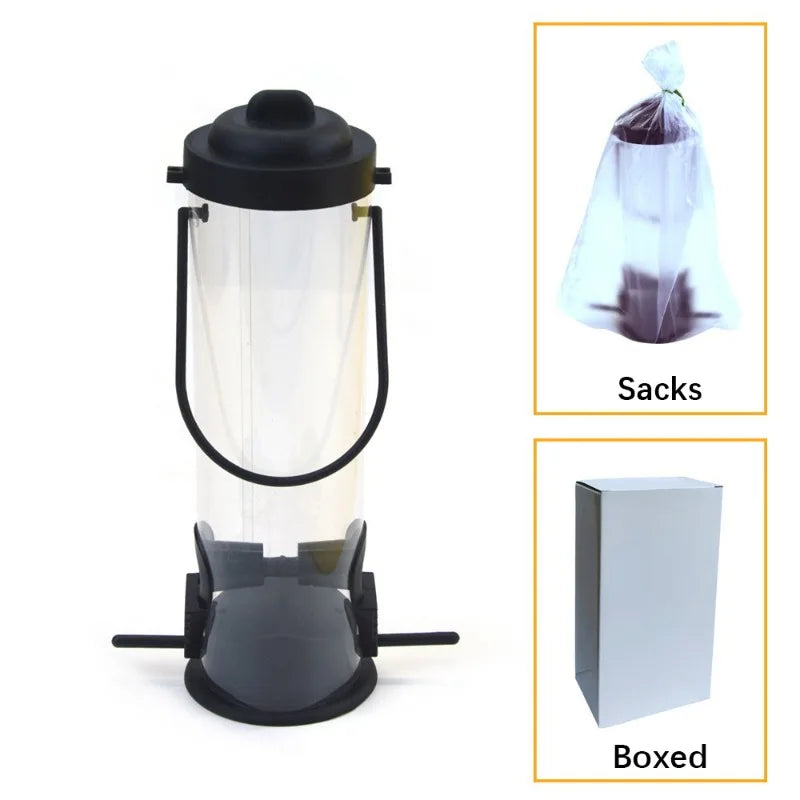 New Bird Feeder Wild Balcony Outdoor Hanging Attractor Hummingbird Feeder PVC Material Pet Supplies Grain Output Both Sides