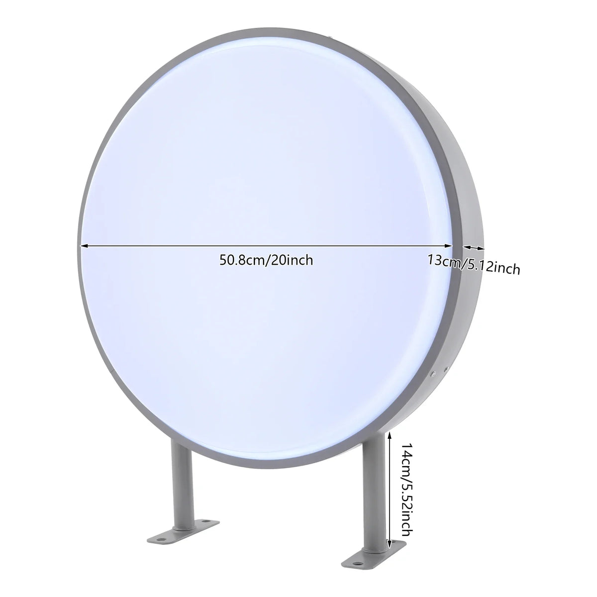 Doppelseitiger runder LED-Leuchtkasten — 50,8 cm