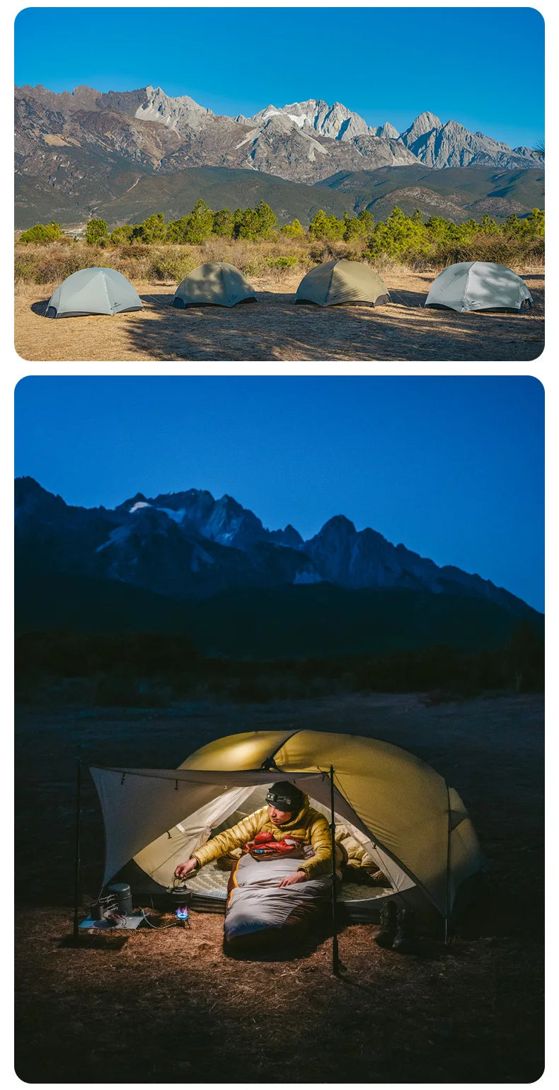 Ultralight 2-Person Waterproof Trekking Tent 20D Nylon 1.8kg